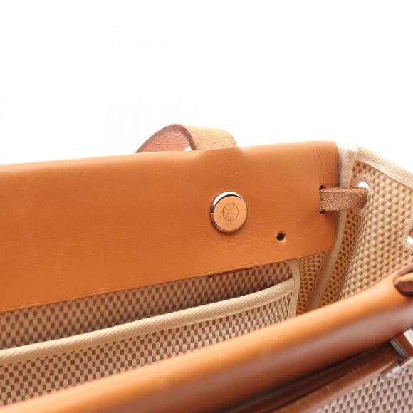 Hermes Herbag Cabas PM Tote Bag Handbag Canvas Leather Toile H Vache Hunter W... - Picture 12 of 15